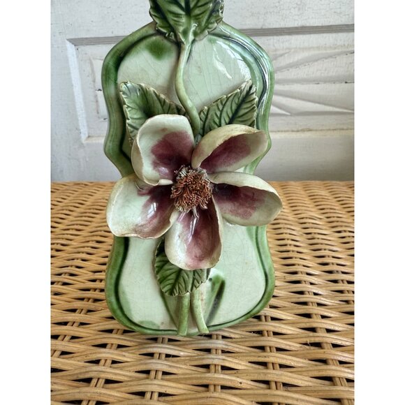 Vintage 50's Vee Jackson California Pottery Violin Wall Pocket Vase Flower - Picture 3 of 16